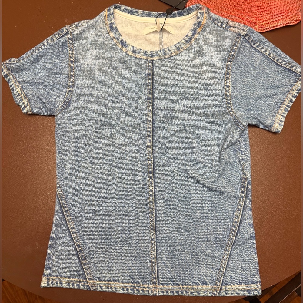 rag & bone Blue Short Sleeve Tee - Picture 3 of 6
